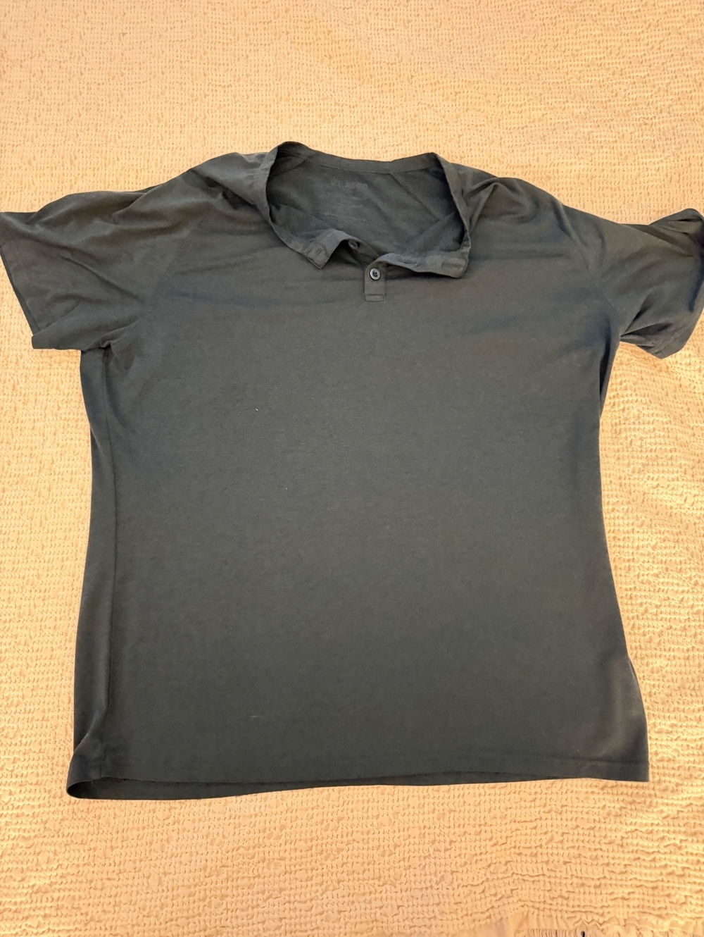 01.ALGO dark gray short sleeve polo shirt